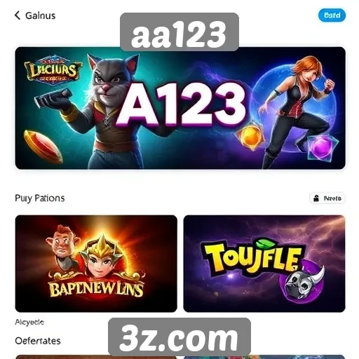 Diversidade de jogos disponíveis no aa123