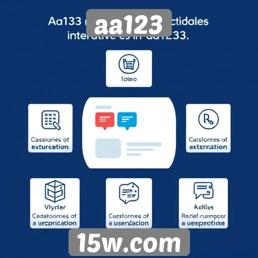 Destaques das funcionalidades interativas do site aa123